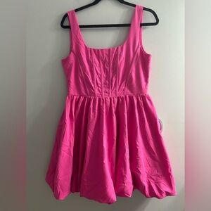 She + sky Corset Bodice Bubble Hem Dress